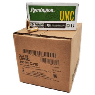 9mm - Remington UMC 115 Grain Full Metal Jacket Case