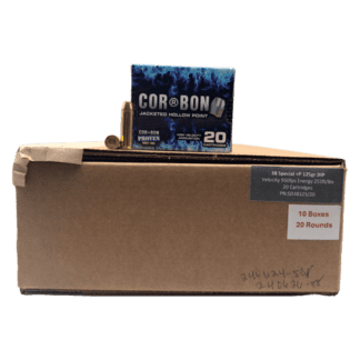 38 Special - CorBon 125 Grain +P Jacketed Hollow Point - 200 Rounds
