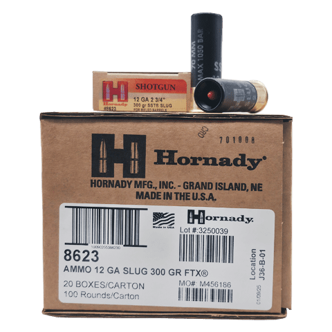 12 Gauge - Hornady 2-3/4" 300 Grain SST Slug - 100 Rounds
