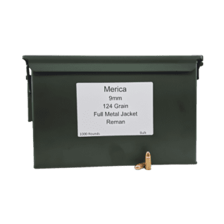 9mm - Merica Ammunition 124 Grain FMJ Remanufactured - 1000 Rounds