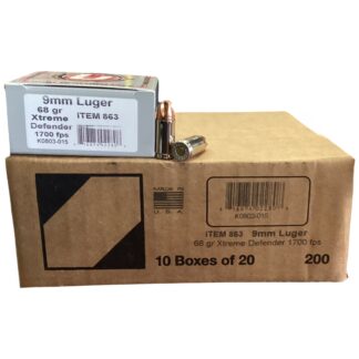 9mm - Underwood 68 Grain Xtreme Defender Solid Monolithic - 200 Round Case