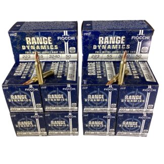 223 Rem - Fiocchi 55 Grain Range Dynamics FMJ - 500 Rounds