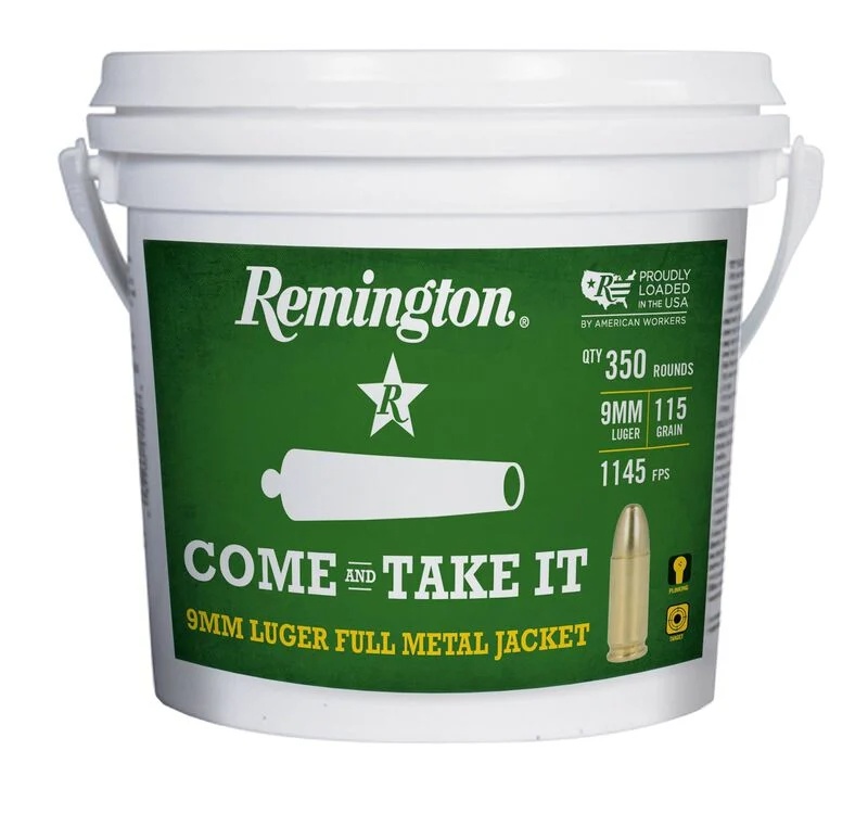 9mm - Remington UMC 115 Grain FMJ - 1400 Rounds - 4 Buckets