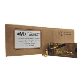 9mm - Venom Subsonic 147 Grain Full Metal Jacket - 1000 Rounds
